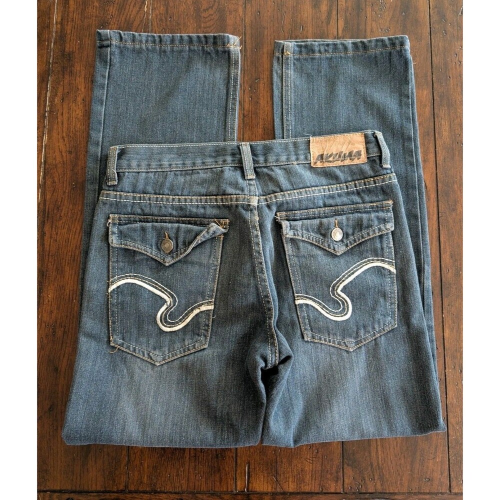 AKUMA Women’s Jeans Size 14 Juniors Distressed Y2K Cyber Grunge Aesthetic Retro